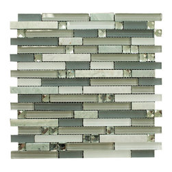 Light and Dark Green Luxury Diamond Glass Mosaic Tile Collection - Home Accessories & Decor