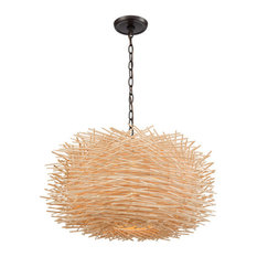 50 Most Por Asian Pendant Lights For 2018 Houzz Elk Group International Bamboo Nest 3 Light Pendants Oil Rubbed Bronze Pendant
