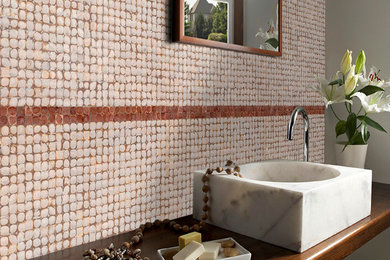 Example of a beach style bathroom design in San Diego