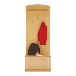 Alice 2-Drawer Hall Tree | Beech - Closet Organizers
