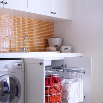 TANSEL Laundry Storage Pull Out Wire Baskets