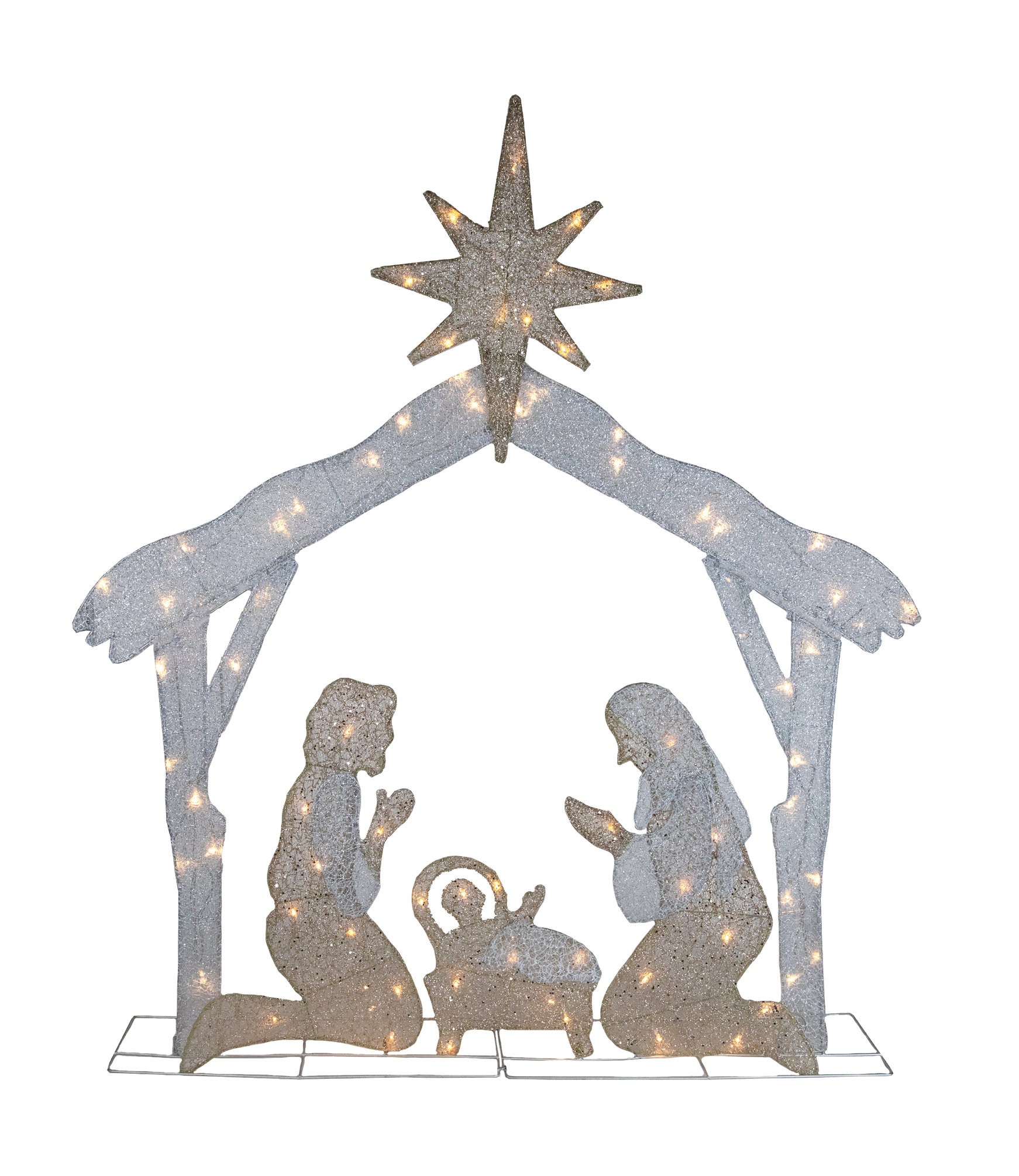 44" LED Lighted Holy Family Nativity Scene Outdoor Christmas Decoration ...