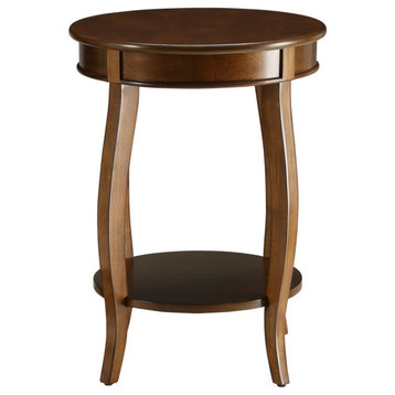 18"x18"x24" Walnut Solid Wood Leg Side Table