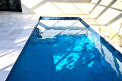 Marble blue pool renovation