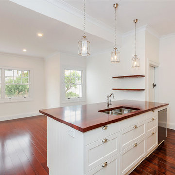 American Shaker Hampton Style living dining kitchen