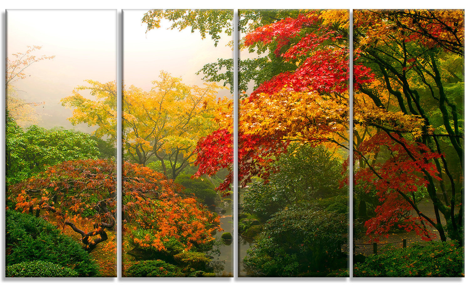 Designart - Colorful Maple Trees' Disc Floral Photography Circle Metal ...