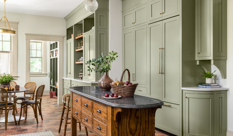 Kitchen of the Week: Timeless Charm in Soft Green and Terra Cotta