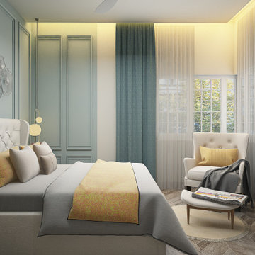 Classic European Design | Master Bedroom | 3BHK | Bonito Designs