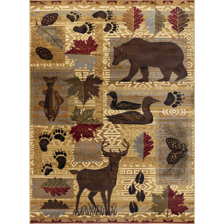 Cabin Life CBL3002 Multi 7 ft. 10 in. x 10 ft. 3 in. Lodge Area Rug