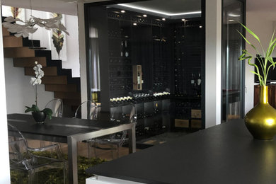 Idées déco pour une salle à manger contemporaine.