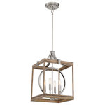 Minka Lavery - Country Estates 4-Light Pendant in Sun Faded Wood with Brushed Nickel - Stylish and bold. Make an illuminating statement with this fixture. An ideal lighting fixture for your home.&nbsp