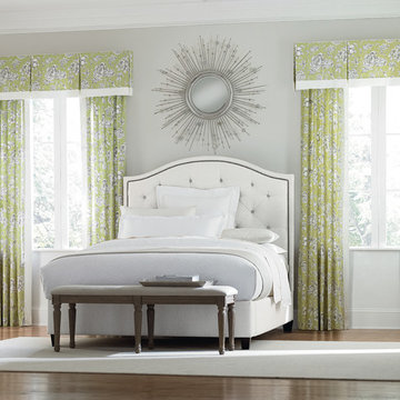 Floral Print Draperies and Matching Valances