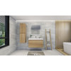42" Wall Mount Vanity With Reinforced Acrylic Sink, White Oak