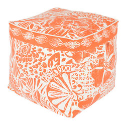 Floral Block Print- (KSPF-001) - Floor Pillows And Poufs