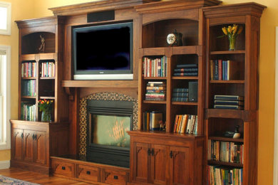 Inspiration for a craftsman living room remodel in Burlington