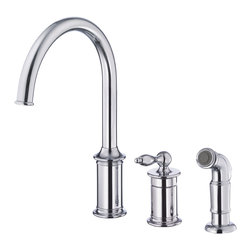 Danze Prince&trade; Single Handle Kitchen Faucet with Spray - Kitchen Faucets