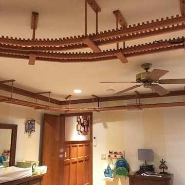 Overhead Train - Custom Room with Cedar Ceiling