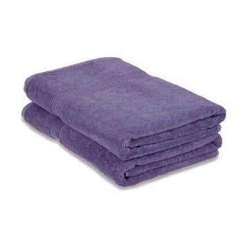2-Piece Bath Sheet Set, 100% Premium Long-Staple Combed Cotton, Royal Purple