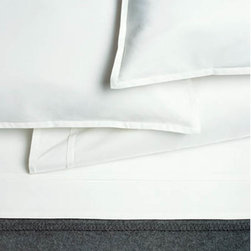 Pleat White 100% Organic Cotton Flat Sheet - Flat Sheets
