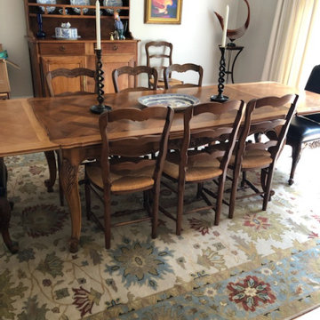 Dining Room Design inspired and updated with Nilipour Oriental Rug!