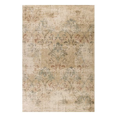 Heritage 9351 Champagne Damask Rug, 5'3"x7'8"