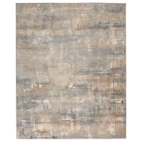 Calvin Klein CK950 Rush 9' x 12' Grey Beige Modern Indoor Area Rug