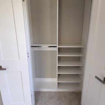 Custom White Reach-in Closet for Storage Room - Waldorf, MD