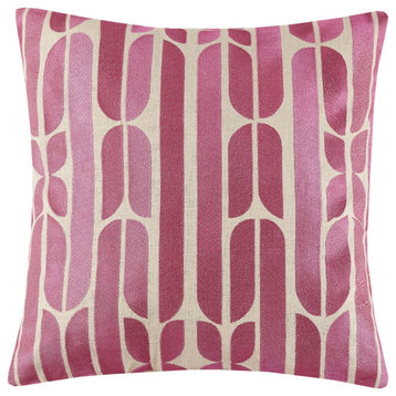Palmdale Pink Embroidered Pillow