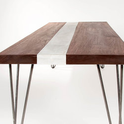 Walnut and Concrete Coffee Table - Coffee Tables