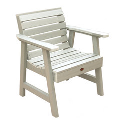 Highwood - Weatherly Outdoor Garden Chair, Whitewash - Outdoor Lounge Chairs