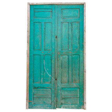 19th Century French Colonial Painted Door