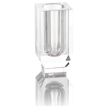 Carrissa Crystal Glass  Vase, Pink