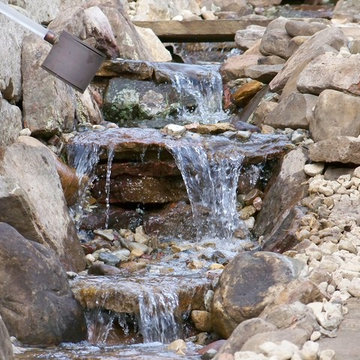 Lake Fed waterfalls and streams