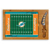 Miami Dolphins Icon Cutting Board and Tray and Knife Set, Football Design