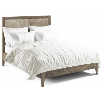 Silas Mid-Century Bed, Gray, King