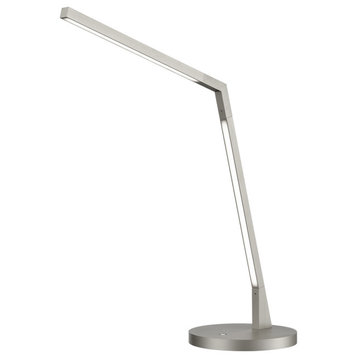 Miter Table Lamp, Brushed Nickel