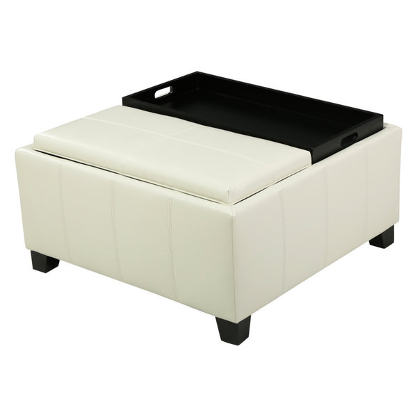 Gdfstudio Gdf Studio Justin Off White Leather Tray Top Storage Ottoman From Houzz Daily Mail - Off White Ottoman Coffee Table Gdfstudio Gdf Studio Justin Off White Leather Tray Top Storage Ottoman From Houzz Daily Mail - Off White Ottoman Coffee Table