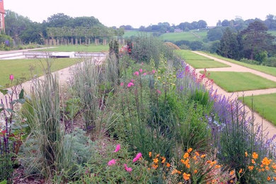 This is an example of a contemporary garden in Sussex.