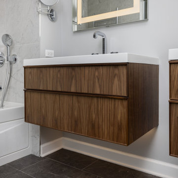 South Loop Bathroom Renovation: A mix of Contemporary and Classic Design