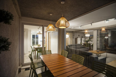 Example of a trendy dining room design in Valencia
