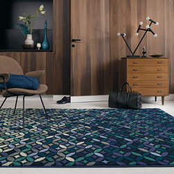 Cosmoz Rugs 58908 in Teal by Ted Baker - Rugs