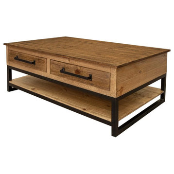 Toscana Solid Wood Coffee Table with 4 Drawers