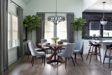 This is an example of a transitional dining room in Seattle.