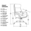Camel Leatherette Gaslift Adjustable Swivel Office Chair