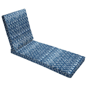 Indigo Graphic Corded Outdoor Hinged Cushion, 79x25x3