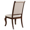 Coaster Brockway Fabric Tufted Dining Chairs Cream and Antique Java