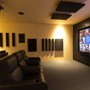 Home theater - modern home theater idea in Copenhagen