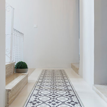 Neutral toned patterned tiles