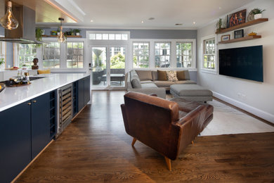Inspiration for a modern family room remodel in DC Metro