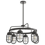 Hunter - Hunter Starklake - 6 Light Chandelier, Noble Bronze Finish - Featuring a unique caged design inspired by industStarklake 6 Light Ch Noble Bronze *UL Approved: YES Energy Star Qualified: n/a ADA Certified: n/a  *Number of Lights: 6-*Wattage:60w E26 Medium Base bulb(s) *Bulb Included:No *Bulb Type:E26 Medium Base *Finish Type:Noble Bronze